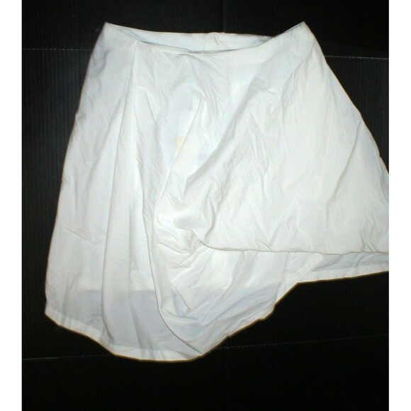 NWT New Jil Sander White Skirt Italy Asymmetric High Low Designer Womens 10 - Picture 3 of 4